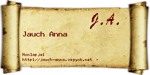 Jauch Anna névjegykártya